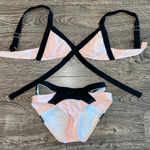 Pink & Black Bikini